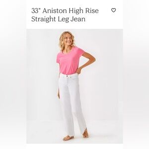 Lilly Pulitzer 33” Aniston High Rise Straight Leg Jean